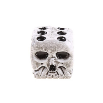 1/5/10 τεμ. 18 χιλιοστών Skull Bones Dice 6 όψεων ρητίνης Skeleton Dice Dice White για επιτραπέζια παιχνίδια