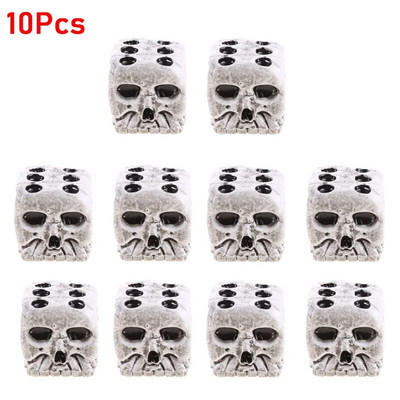 1/5/10 gab. 18 mm galvaskausa kaulu kauliņi, 6 malu sveķu skeleta kauliņu kauliņi ziloņkaula balti galda spēlēm galda spēlēm