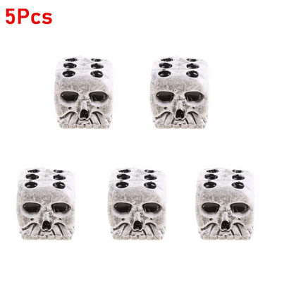 1/5/10 gab. 18 mm galvaskausa kaulu kauliņi, 6 malu sveķu skeleta kauliņu kauliņi ziloņkaula balti galda spēlēm galda spēlēm