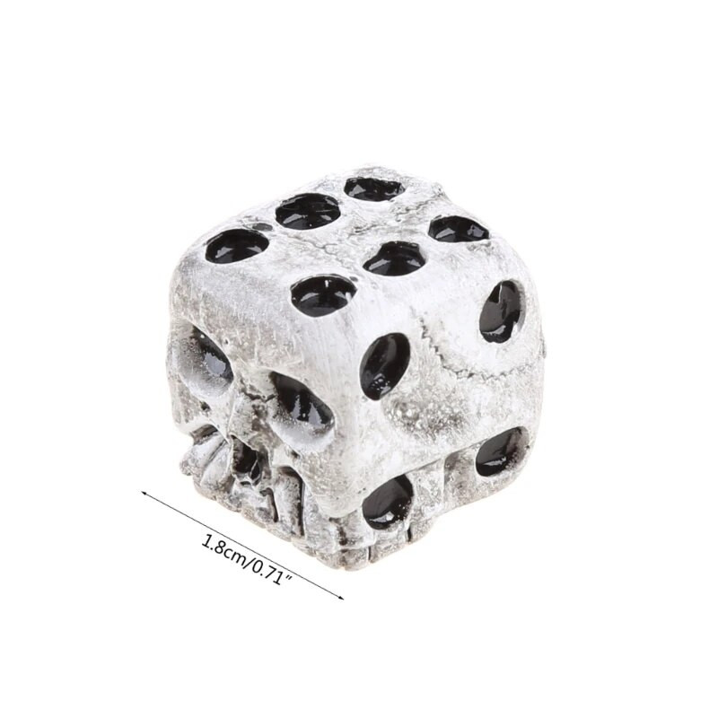 1/5/10 gab. 18 mm galvaskausa kaulu kauliņi, 6 malu sveķu skeleta kauliņu kauliņi ziloņkaula balti galda spēlēm galda spēlēm