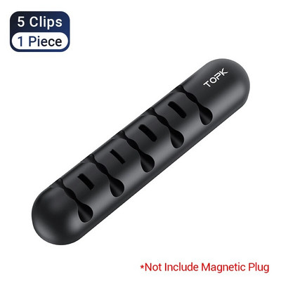 TOPK L35 Organizator pentru cabluri USB Clipuri de suport flexibile din silicon pentru cabluri pentru căști de mouse Cabluri pentru telefon mobil Protector de cablu