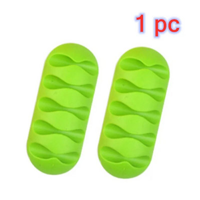 Nutikas kaablihoidik, silikoonist juhtmehaldusklamber, juhtmekeeraja kinnitusklamber kontoritelefoni kaabli korrastajale kõrvaklappide juhtmete organiseerijatele