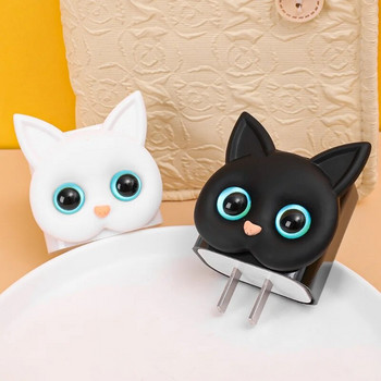 Cartoon Cat Charger Protector Case for IPhone Power Adapter Sleeve 18W 20W Cable Organizer Kit Winder for IPhone 14 13 12 ProMax