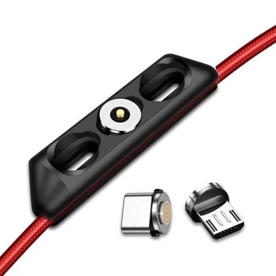 Магнитен щепсел Кутия за съхранение Адаптер за iPhone Micro USB Type C Unversal Mini Преносим метален магнит Зарядно устройство Контейнер за съхранение