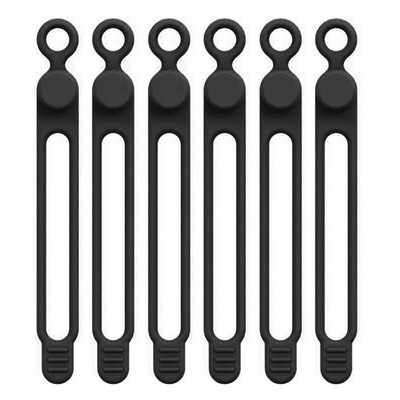 6 vnt. silikoninis kabelio vyniojimo laido laikiklis, skirtas ausinių telefono įkrovikliui, pelei, daugkartiniam tvirtinimui, kabelio laikiklio raištelių laido valdymui