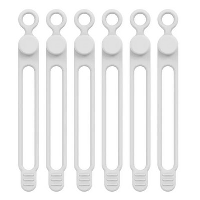 6 vnt. silikoninis kabelio vyniojimo laido laikiklis, skirtas ausinių telefono įkrovikliui, pelei, daugkartiniam tvirtinimui, kabelio laikiklio raištelių laido valdymui