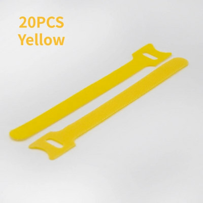 20 buc. Sârmă universală de legătură pentru cabluri de tip T Sârmă reutilizabilă organizatoare de sârmă 15*1,2 cm Cablu de date pentru computer colorat Curele de legătură pentru cabluri