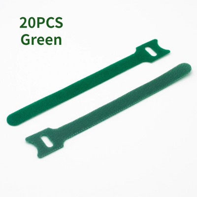 20 buc. Sârmă universală de legătură pentru cabluri de tip T Sârmă reutilizabilă organizatoare de sârmă 15*1,2 cm Cablu de date pentru computer colorat Curele de legătură pentru cabluri