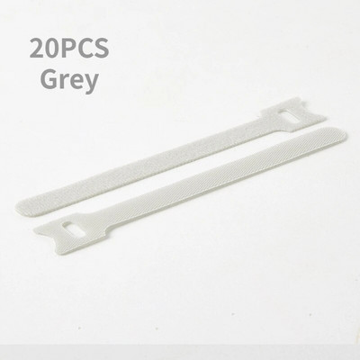 20 buc. Sârmă universală de legătură pentru cabluri de tip T Sârmă reutilizabilă organizatoare de sârmă 15*1,2 cm Cablu de date pentru computer colorat Curele de legătură pentru cabluri