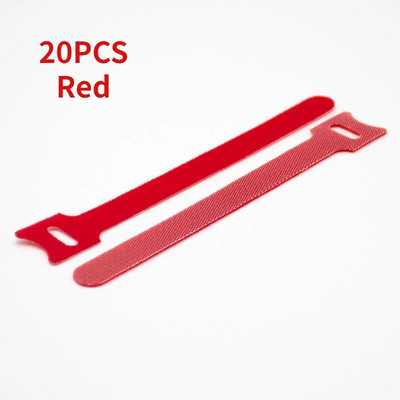 20 buc. Sârmă universală de legătură pentru cabluri de tip T Sârmă reutilizabilă organizatoare de sârmă 15*1,2 cm Cablu de date pentru computer colorat Curele de legătură pentru cabluri
