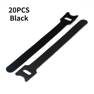 20 buc. Sârmă universală de legătură pentru cabluri de tip T Sârmă reutilizabilă organizatoare de sârmă 15*1,2 cm Cablu de date pentru computer colorat Curele de legătură pentru cabluri