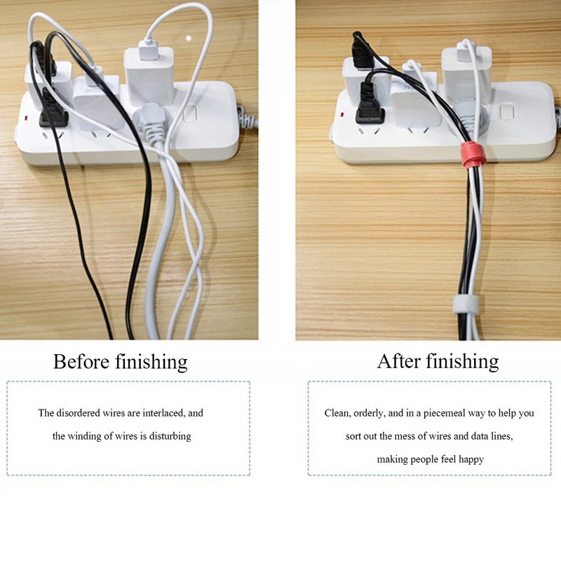 20 tk. Universaalne T-tüüpi juhtmeköidiste traat Korduvkasutatav juhtme organiseerimisjuhe 15*1,2 cm värviline arvuti andmekaabli toitekaabli sideme rihmad