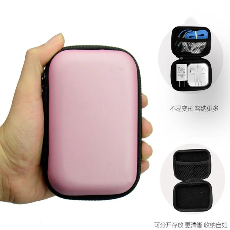 Įvairūs kelionių laikymo krepšio įkrovimo dėklas ausinių paketui su užtrauktuku Nešiojami kelioninio kabelio tvarkyklės Elektronikos saugykla