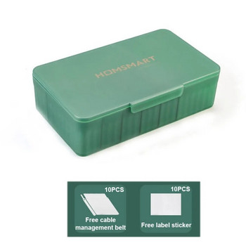 Κουτί αποθήκευσης καλωδίου Πλαστικό δοχείο αποθήκευσης γραμμής δεδομένων Cable Collect Box Ανθεκτικό στη σκόνη Κουτί αποθήκευσης καλωδίου τροφοδοσίας Wire Cable Organizer