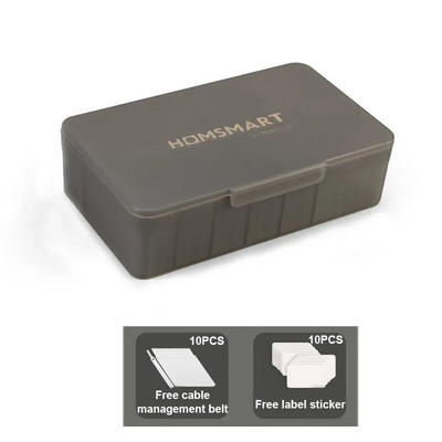 Kabelių laikymo dėžutė Plastikinė duomenų linijos saugojimo talpykla Kabelis surinkimo dėžutė Dulkėms atsparus maitinimo kabelio laikymo dėžutė Laidinis kabelių laikiklis
