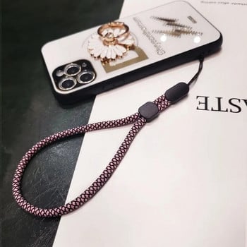 Skin Texture Braid Phone Lanyard Κολιέ Λουράκι καρπού για iphone huawei redmi xiaomi Samsung Camera GoPro Adjust String Holders