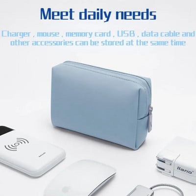 Водоустойчива торбичка-органайзер Многократна захранваща банка USB чанти за съхранение Устойчив на надраскване Кабел за данни Зарядно устройство Слушалки Калъф за смартфон