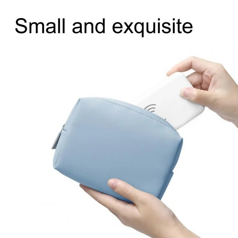 Ūdensnecaurlaidīgs organizatora maisiņš Atkārtoti lietojams Power Bank USB uzglabāšanas somas, skrāpējumiem izturīgs datu kabeļa lādētājs austiņu viedtālruņa maisiņš