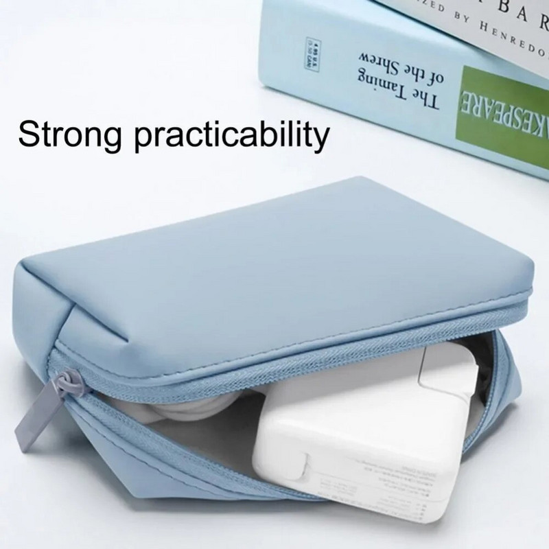 Ūdensnecaurlaidīgs organizatora maisiņš Atkārtoti lietojams Power Bank USB uzglabāšanas somas, skrāpējumiem izturīgs datu kabeļa lādētājs austiņu viedtālruņa maisiņš