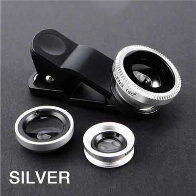 3u1 Fisheye Phone Lens 0.67X širokokutni zum Fish Eye Makro objektivi Kompleti fotoaparata s objektivom na telefonu za pametni telefon