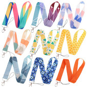 Minimālistisks ananāsu daudzkrāsains štropes atslēgu piekariņš ID kartes caurlaide Piekarama virve Lariat atslēgu piekariņi Atslēgu piekariņi Aksesuāri draugiem Dāvanas