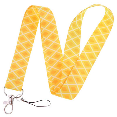 Minimālistisks ananāsu daudzkrāsains štropes atslēgu piekariņš ID kartes caurlaide Piekarama virve Lariat atslēgu piekariņi Atslēgu piekariņi Aksesuāri draugiem Dāvanas