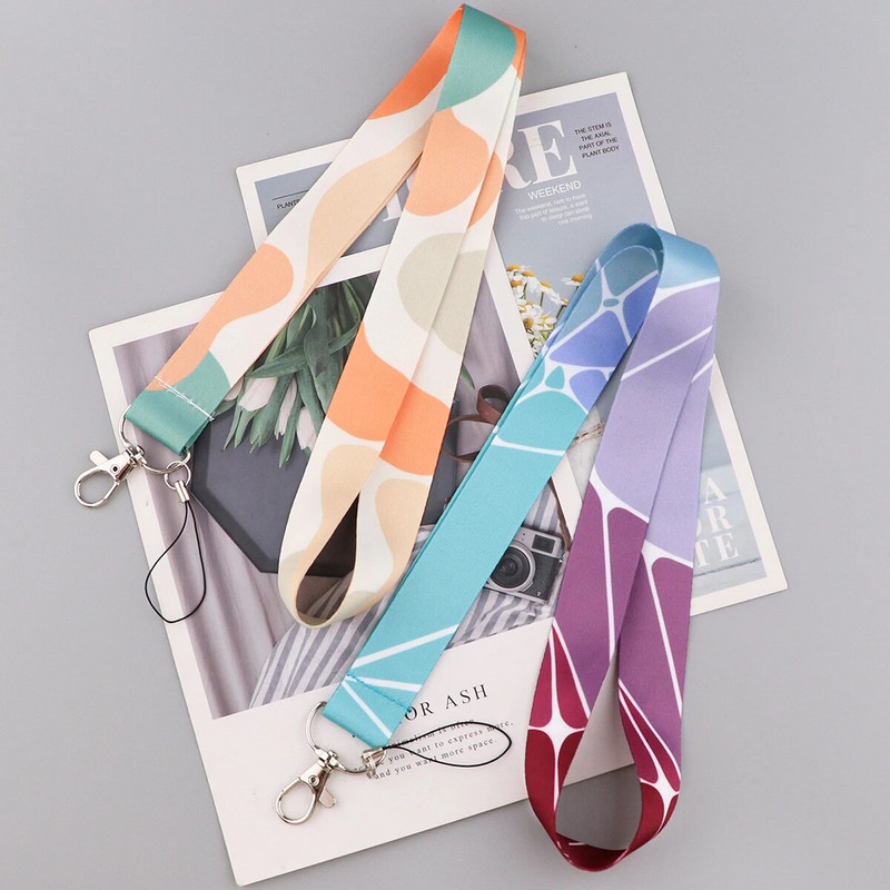 Minimālistisks ananāsu daudzkrāsains štropes atslēgu piekariņš ID kartes caurlaide Piekarama virve Lariat atslēgu piekariņi Atslēgu piekariņi Aksesuāri draugiem Dāvanas