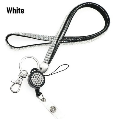 Strass Bling Snur pentru Telefon Mobil Cristal Snur Insigna Suport card ID Gât Diamante Cureaua Clip Rechizite de birou Suport cheie