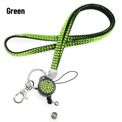 Strass Bling Snur pentru Telefon Mobil Cristal Snur Insigna Suport card ID Gât Diamante Cureaua Clip Rechizite de birou Suport cheie