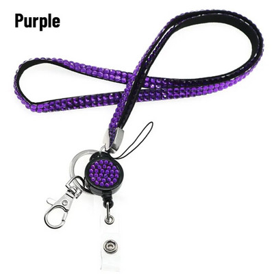 Strass Bling Snur pentru Telefon Mobil Cristal Snur Insigna Suport card ID Gât Diamante Cureaua Clip Rechizite de birou Suport cheie