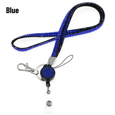Strass Bling Snur pentru Telefon Mobil Cristal Snur Insigna Suport card ID Gât Diamante Cureaua Clip Rechizite de birou Suport cheie