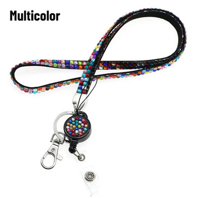 Strass Bling Snur pentru Telefon Mobil Cristal Snur Insigna Suport card ID Gât Diamante Cureaua Clip Rechizite de birou Suport cheie