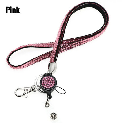 Strass Bling Snur pentru Telefon Mobil Cristal Snur Insigna Suport card ID Gât Diamante Cureaua Clip Rechizite de birou Suport cheie