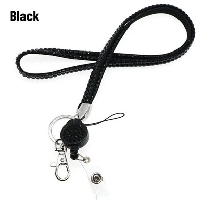 Strass Bling Snur pentru Telefon Mobil Cristal Snur Insigna Suport card ID Gât Diamante Cureaua Clip Rechizite de birou Suport cheie