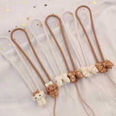 Cute Bow Personality Creative Universāls pret pazaudēšanu mobilā telefona apvalks Mobilā tālruņa aukla Šķidrais silikona mīksts kulons