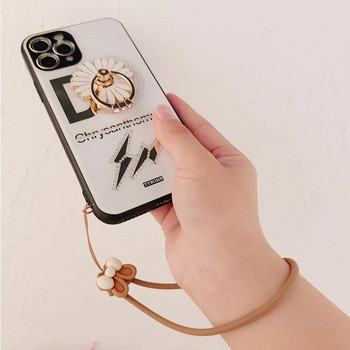 Cute Bow Personality Creative Universal Anti-lost Mobile Phone Shell Lanyard Mobile Phone Lanyard Liquid Silicone soft pendant