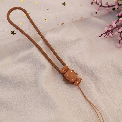 Cute Bow Personality Creative Universāls pret pazaudēšanu mobilā telefona apvalks Mobilā tālruņa aukla Šķidrais silikona mīksts kulons