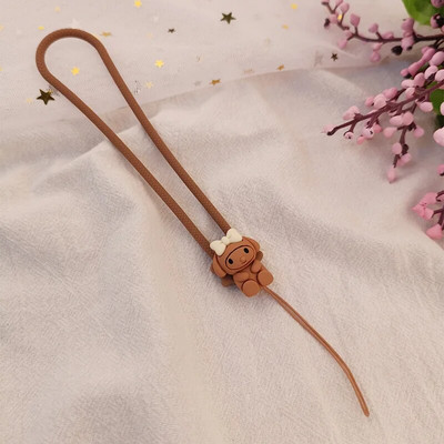 Cute Bow Personality Creative Universāls pret pazaudēšanu mobilā telefona apvalks Mobilā tālruņa aukla Šķidrais silikona mīksts kulons