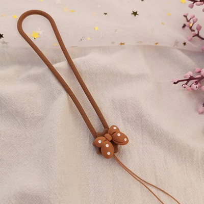 Cute Bow Personality Creative Universāls pret pazaudēšanu mobilā telefona apvalks Mobilā tālruņa aukla Šķidrais silikona mīksts kulons