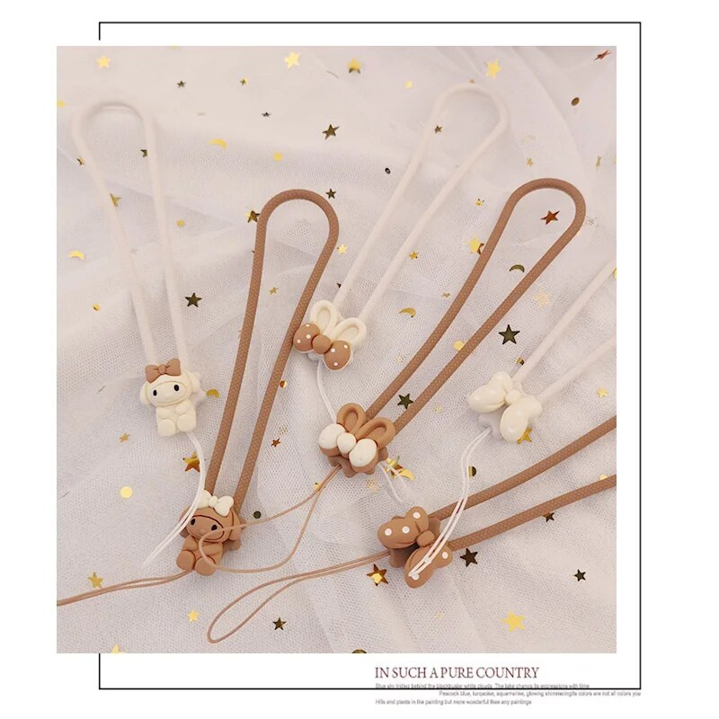 Cute Bow Personality Creative Universāls pret pazaudēšanu mobilā telefona apvalks Mobilā tālruņa aukla Šķidrais silikona mīksts kulons