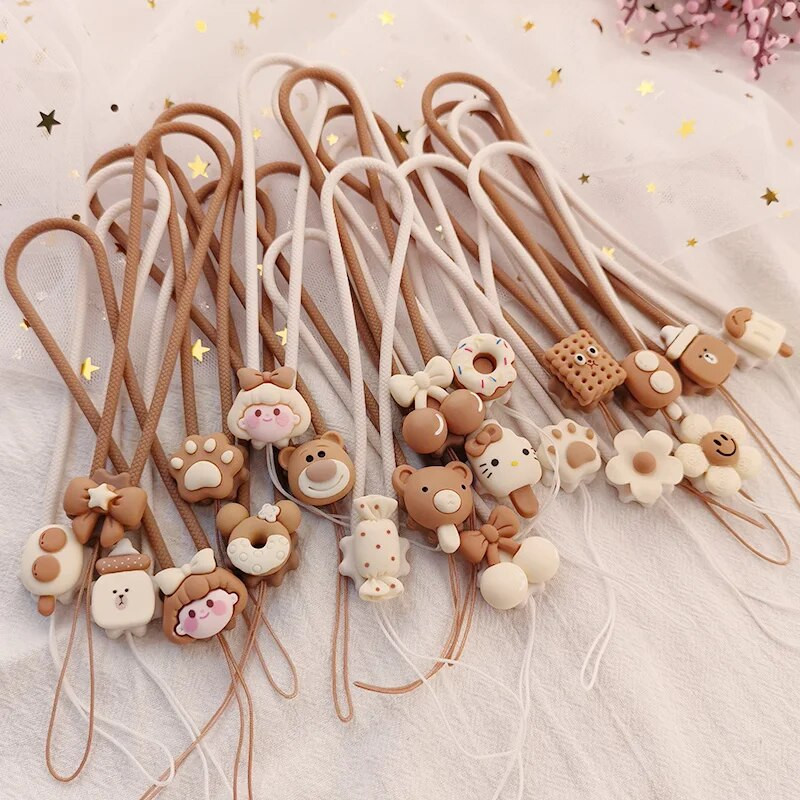 Cute Bow Personality Creative Universāls pret pazaudēšanu mobilā telefona apvalks Mobilā tālruņa aukla Šķidrais silikona mīksts kulons