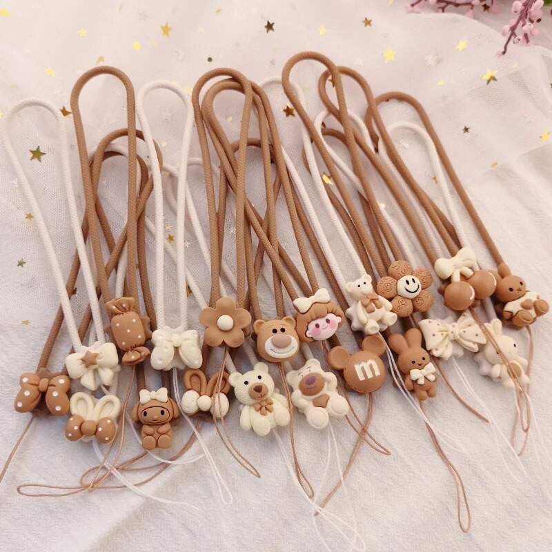 Cute Bow Personality Creative Universāls pret pazaudēšanu mobilā telefona apvalks Mobilā tālruņa aukla Šķidrais silikona mīksts kulons