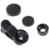 Prijenosni 3 u 1 Fish Eye fotoaparat Objektiv mobilnog telefona za pametni telefon Širokokutni Fisheye objektiv Clip Makro telefon Android Accessoires