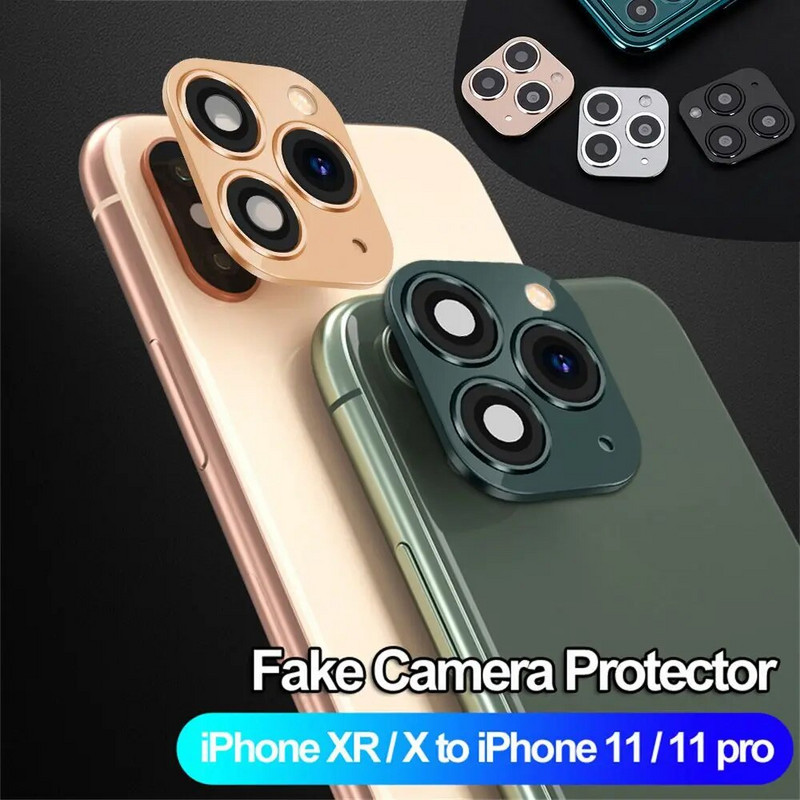 Netikros kameros objektyvo lipdukas sekundės iPhone telefonui Atnaujinkite ekrano apsaugą, skirtą iPhone X / XS Max Keisti į iPhone 11 pro Max