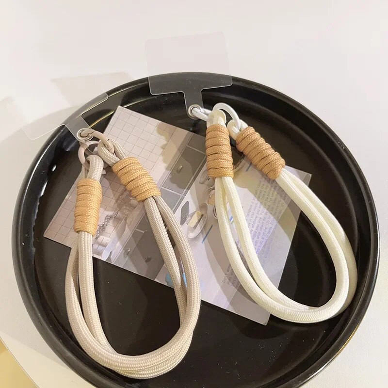 1 gabala vienkāršības tālruņa piekariņš vienkrāsains, īsās tālruņa plaukstas siksniņas ar blīvi. Fashion 2024, jauna tālruņa aukla meitenei