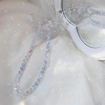 Korejski telefonski lančići Laserska zvijezda Ljubavno srce Uzica Slatke plastične perle Dijamanti Telefonski remen Dodaci protiv gubitka za žene Djevojke