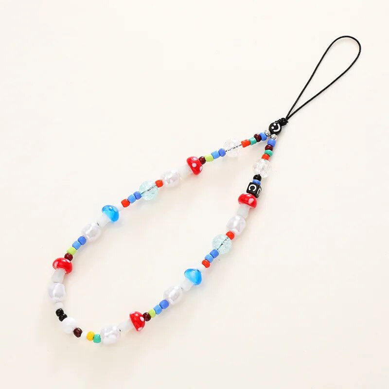 Jauns lācis multfilmas sēņu fāzēm pret pazaudēšanu tālruņa virves siksniņa priekš iPhone Samsung Galaxy kameras soma pudeles aksesuāri 17cm