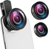 Tongdaytech 2IN1 HD Telefon Mobil Camera Telescop cu unghi larg Lentila Macro pentru Iphone 11 Pro Samsung Xiaomi Lente Para Celular