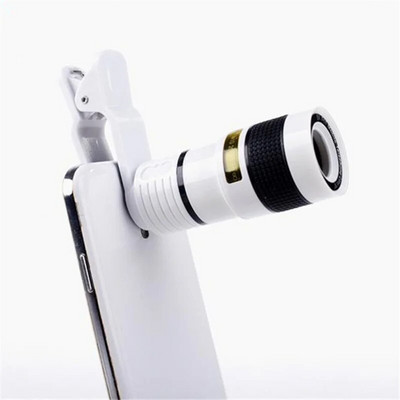 Lunetă 8X/12X pentru călătorie, vânătoare, mini telescop monocular cu mărire mare, obiectiv cu focalizare lungă, universal pentru cameră digitală și telefon