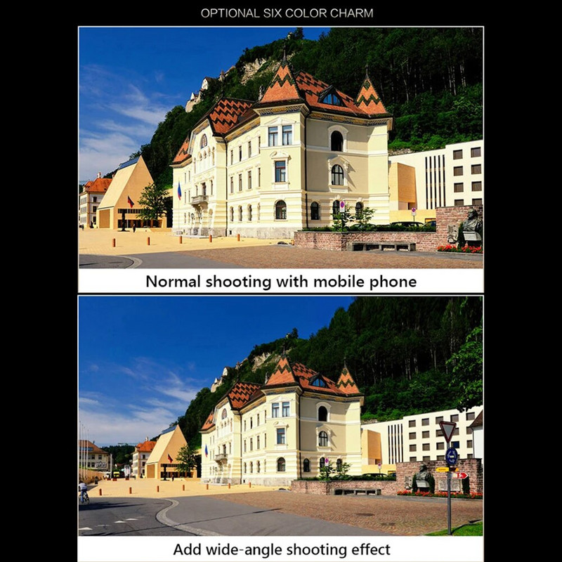 2 vienā objektīvs Universal Clip 37mm Mobile Phone Lens Professional 0,45X 49UV Super platleņķa + Macro HD objektīvs iPhone Android ierīcēm